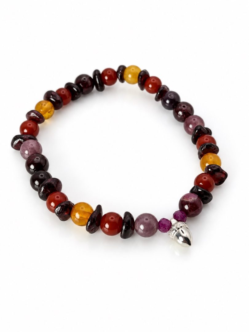 The Mabon Harvest - Beaded Power Bracelet With Chip Beads