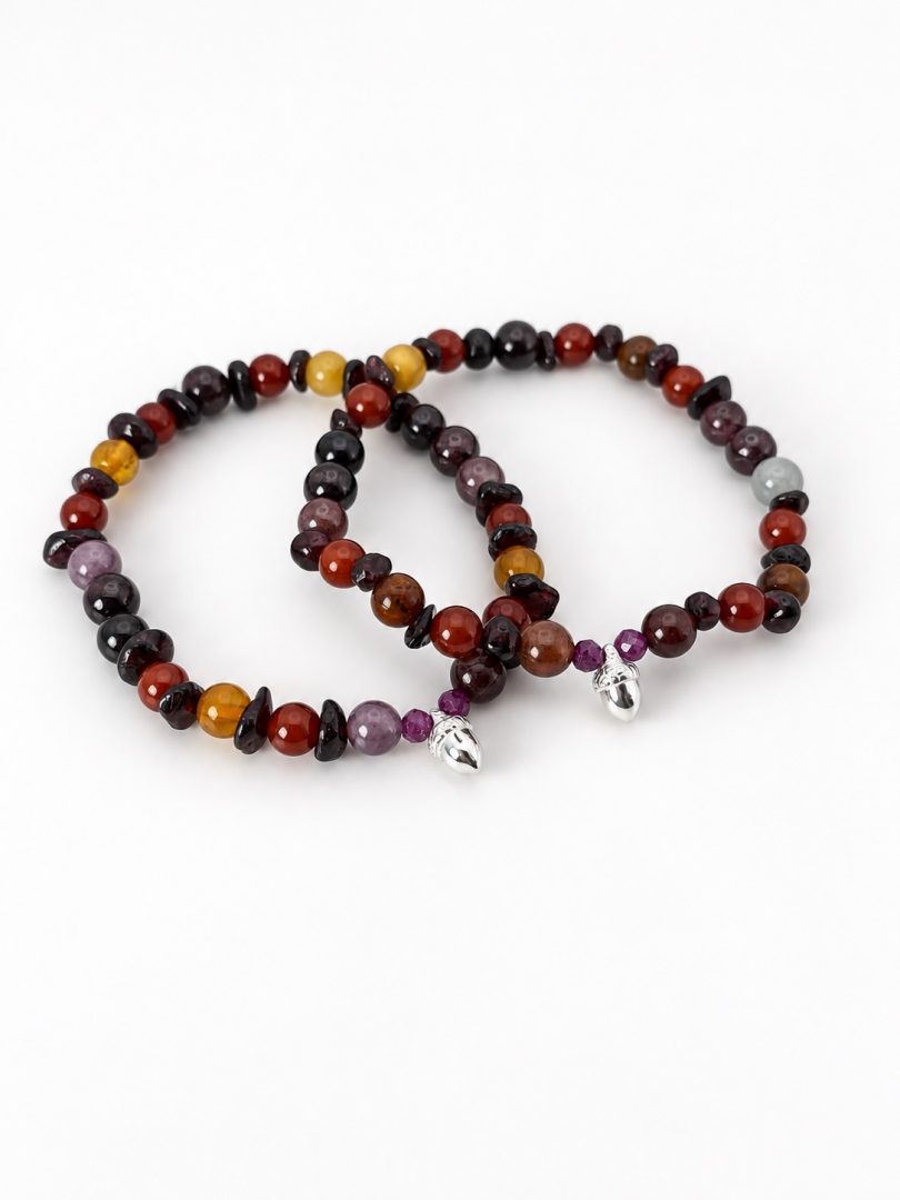 The Mabon Harvest - Beaded Power Bracelet With Chip Beads - Image 2
