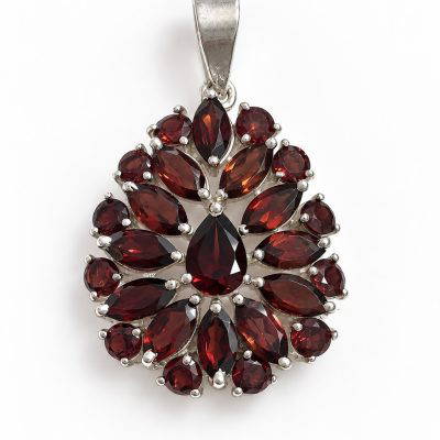 Garnet Oval Pendant