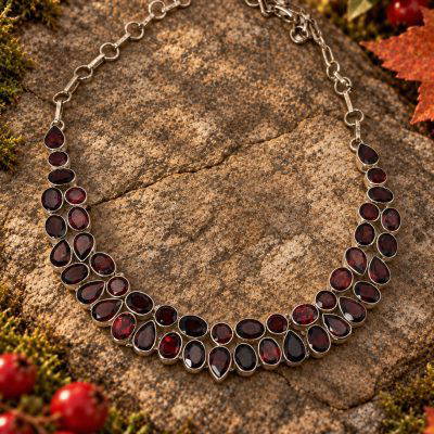 Garnet Multi Stone Showstopper Necklace
