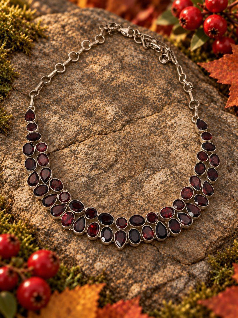 Garnet Multi Stone Showstopper Necklace
