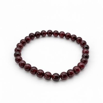Garnet Beaded Power Bracelet