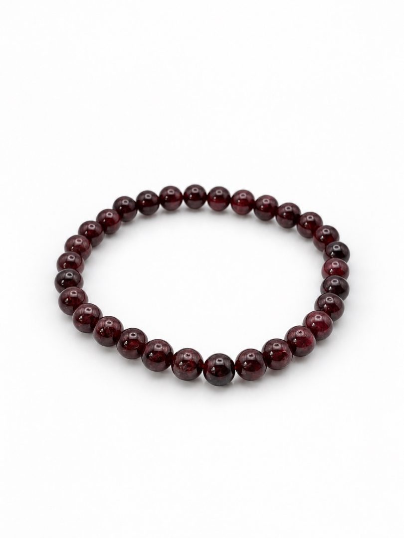 Garnet Beaded Power Bracelet