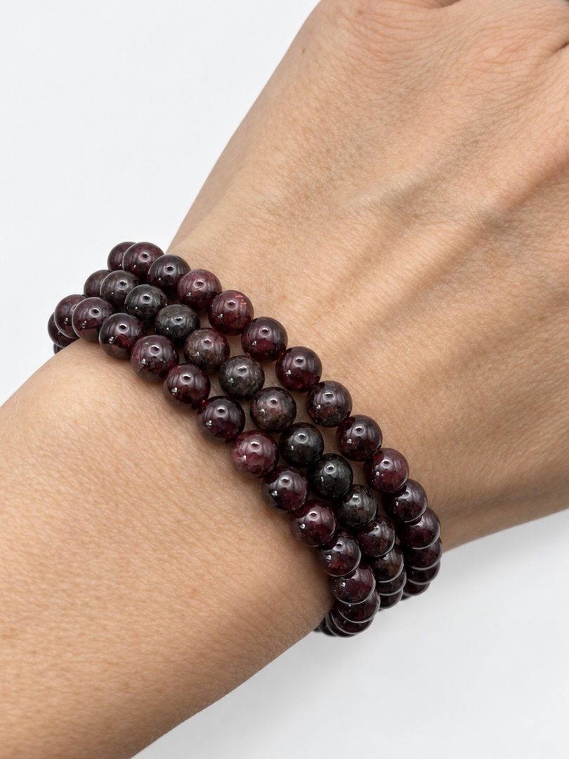 Garnet Beaded Power Bracelet - Image 3
