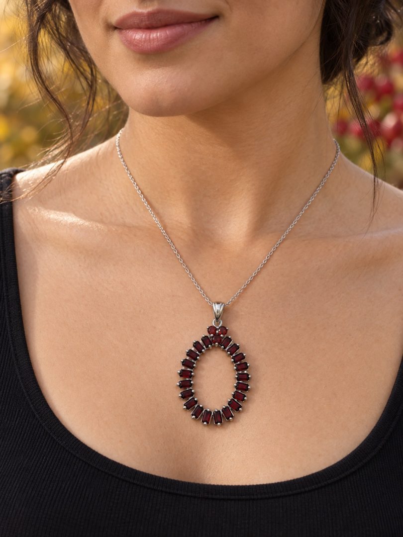 Garnet Multi Stone Pendant 6.8g - Image 5