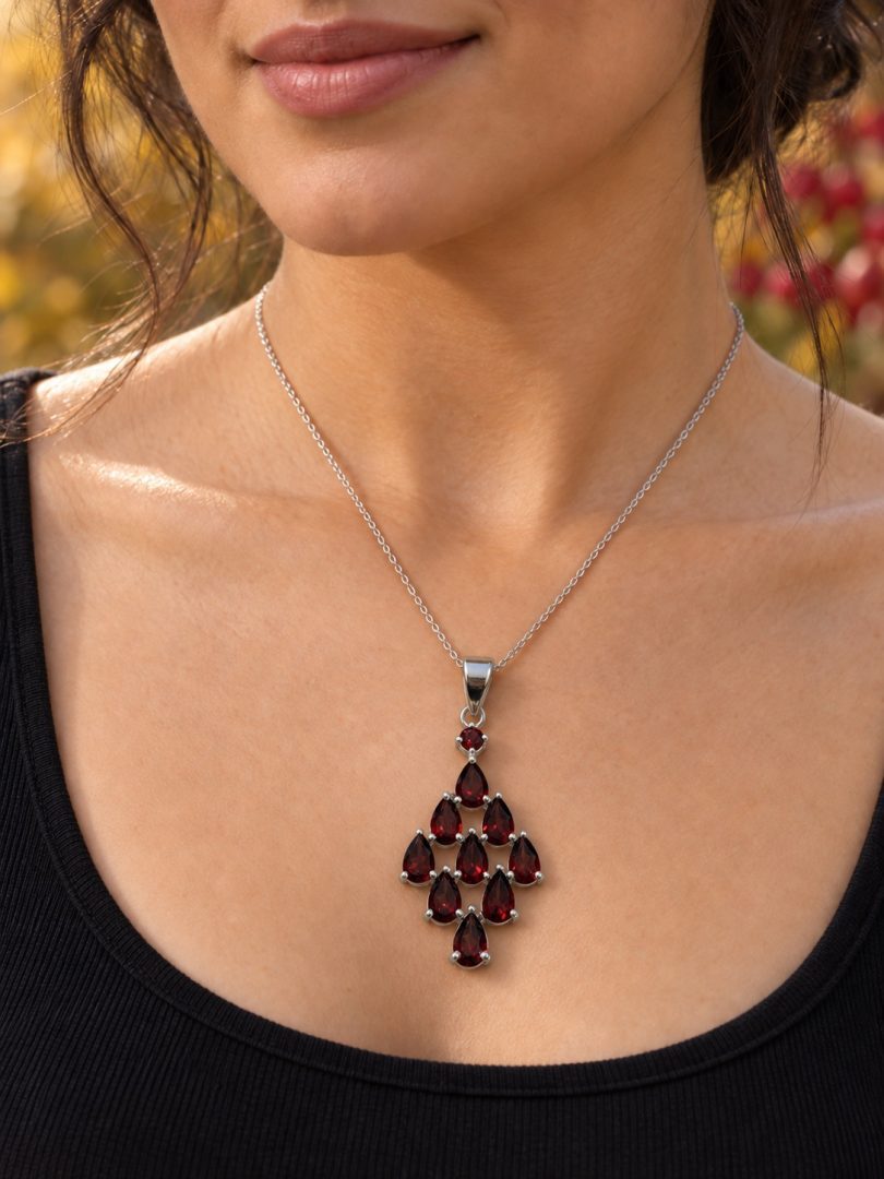 Garnet Multi Stone Pendant 5.8g - Image 5