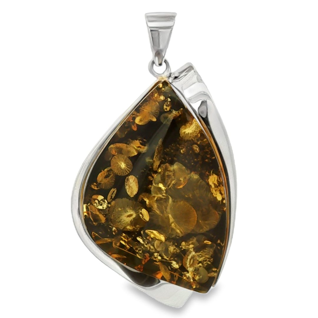 Green Amber Large Pendant 22.7g