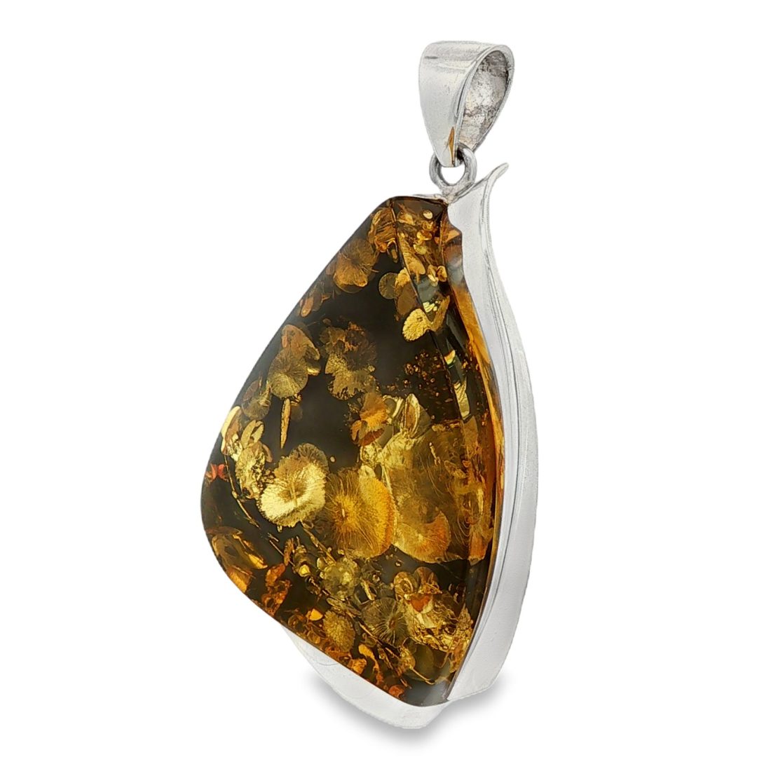 Green Amber Large Pendant 22.7g - Image 3