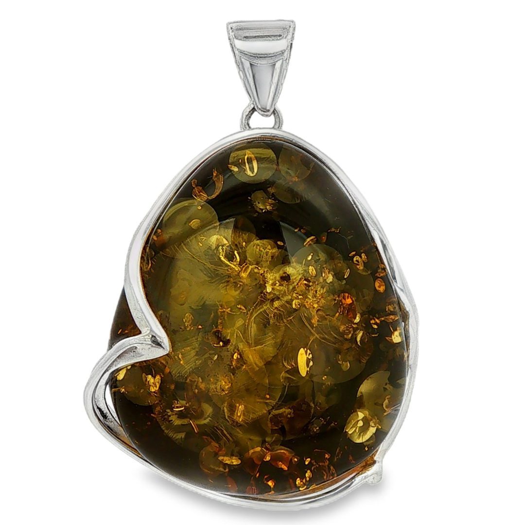 Green Amber Large Pendant 20.1g