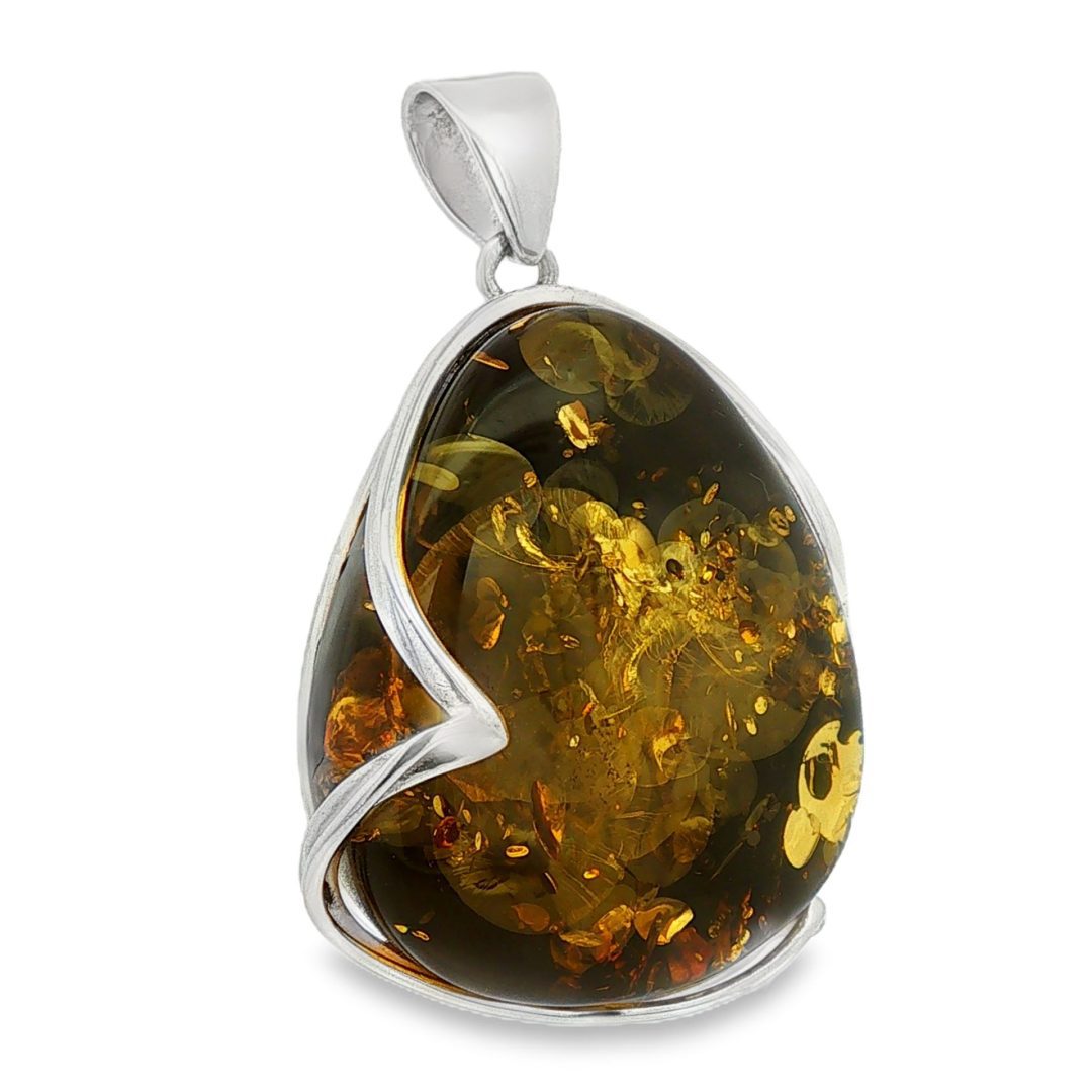Green Amber Large Pendant 20.1g - Image 2