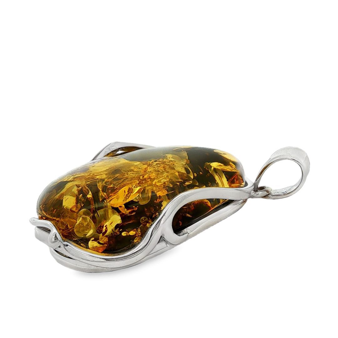 Green Amber Large Pendant 20.1g - Image 4