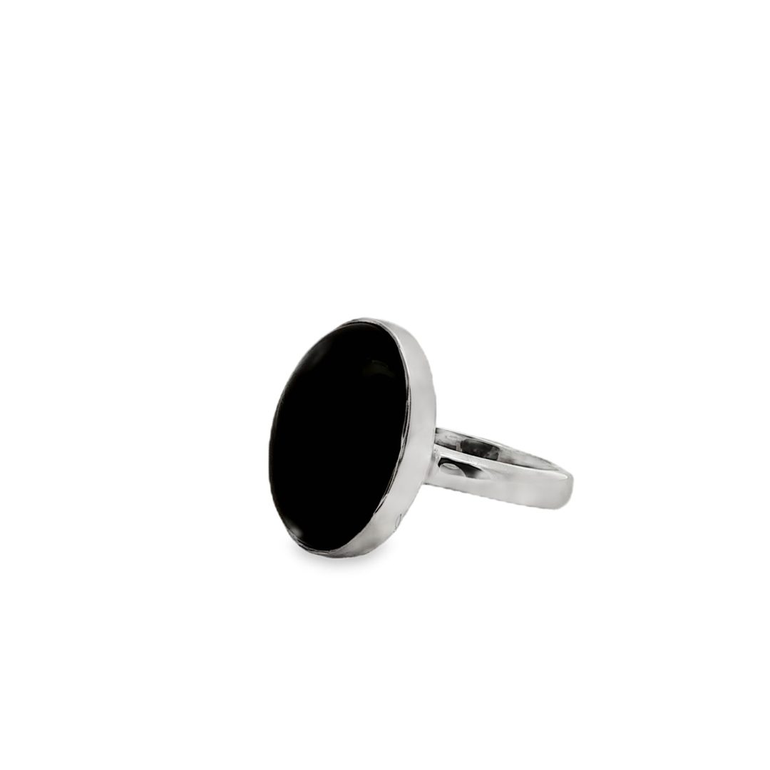 Whitby Jet Oval Ring Size N - Image 3
