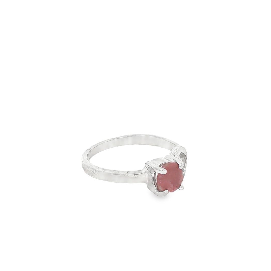 Ruby Heart Motif Ring Size J - Image 2