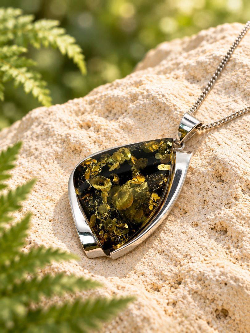 Green Amber Large Pendant 22.7g - Image 5
